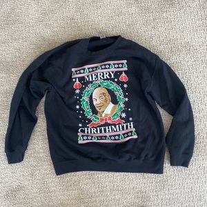 Black Funny Large Christmas Long Sleeve